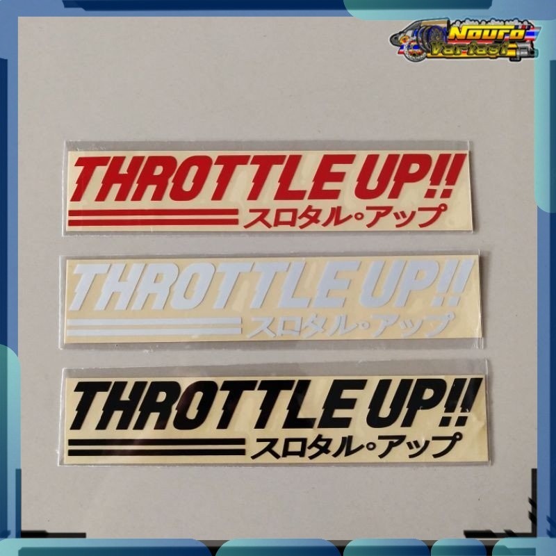 Jual Sticker Stiker cutting THROTTLE UP japan modifikasi bagus | Shopee ...