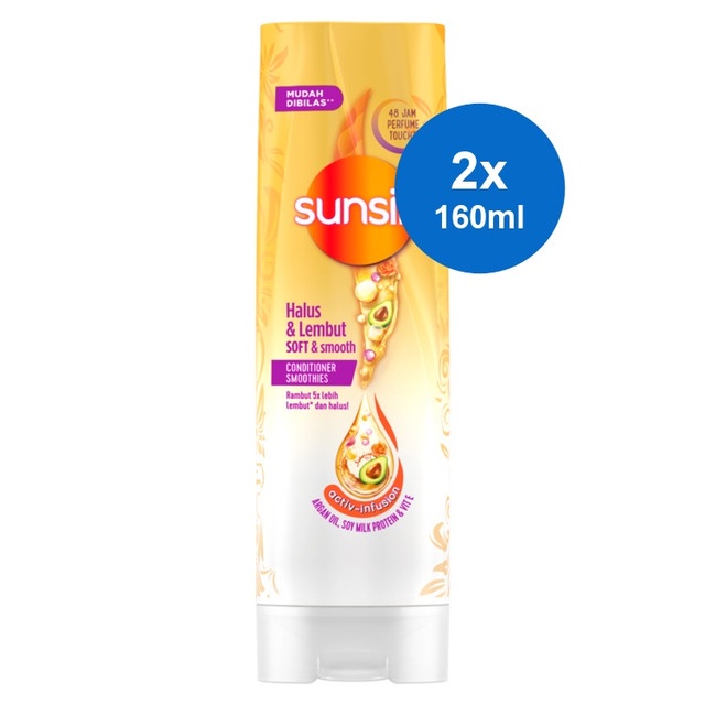 Jual Sunsilk Conditioner Smoothies Rambut Lembut Soft And Smooth Activ Infusion 2 X 160 Ml 0840