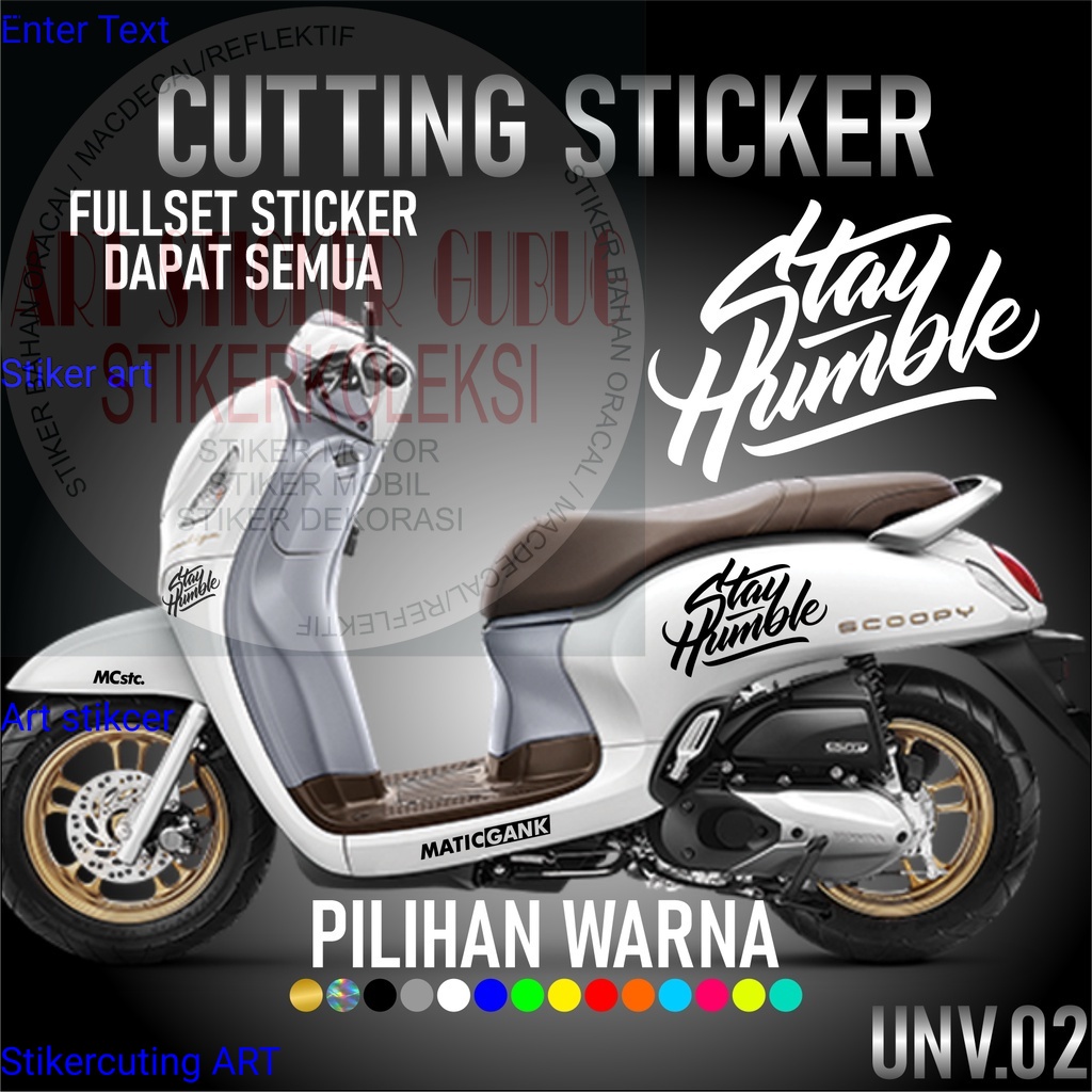 Jual Promo COD Cutting Sticker Stay Humble Satu Set - Aksesoris Stiker ...