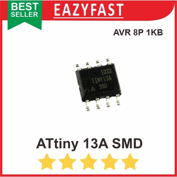5 PZ/LOTTO ATTINY13 ATTINY13A TINY13A MCU AVR 1 K FLASH 20 MHZ IC ATTINY13A- SSU SOP-8 - Foto 8