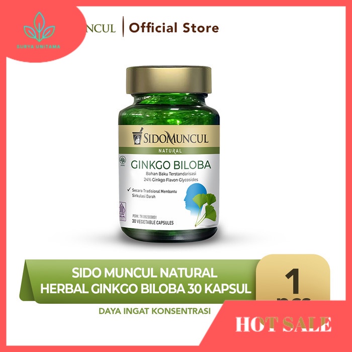 Jual Harga Super Sido Muncul Herbal Ginkgo Biloba 30 Kapsul