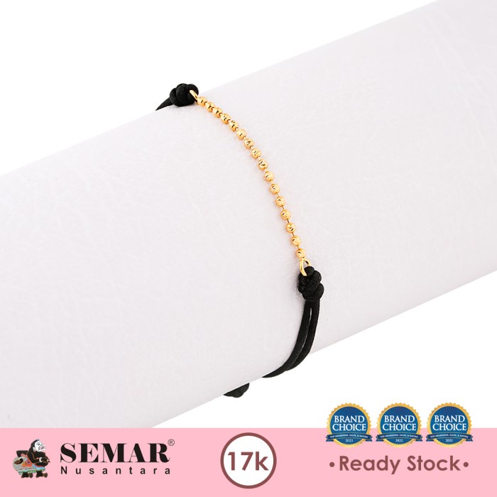 Jual Gelang Tali Emas Davira Gold 17k Semar Nusantara Shopee Indonesia