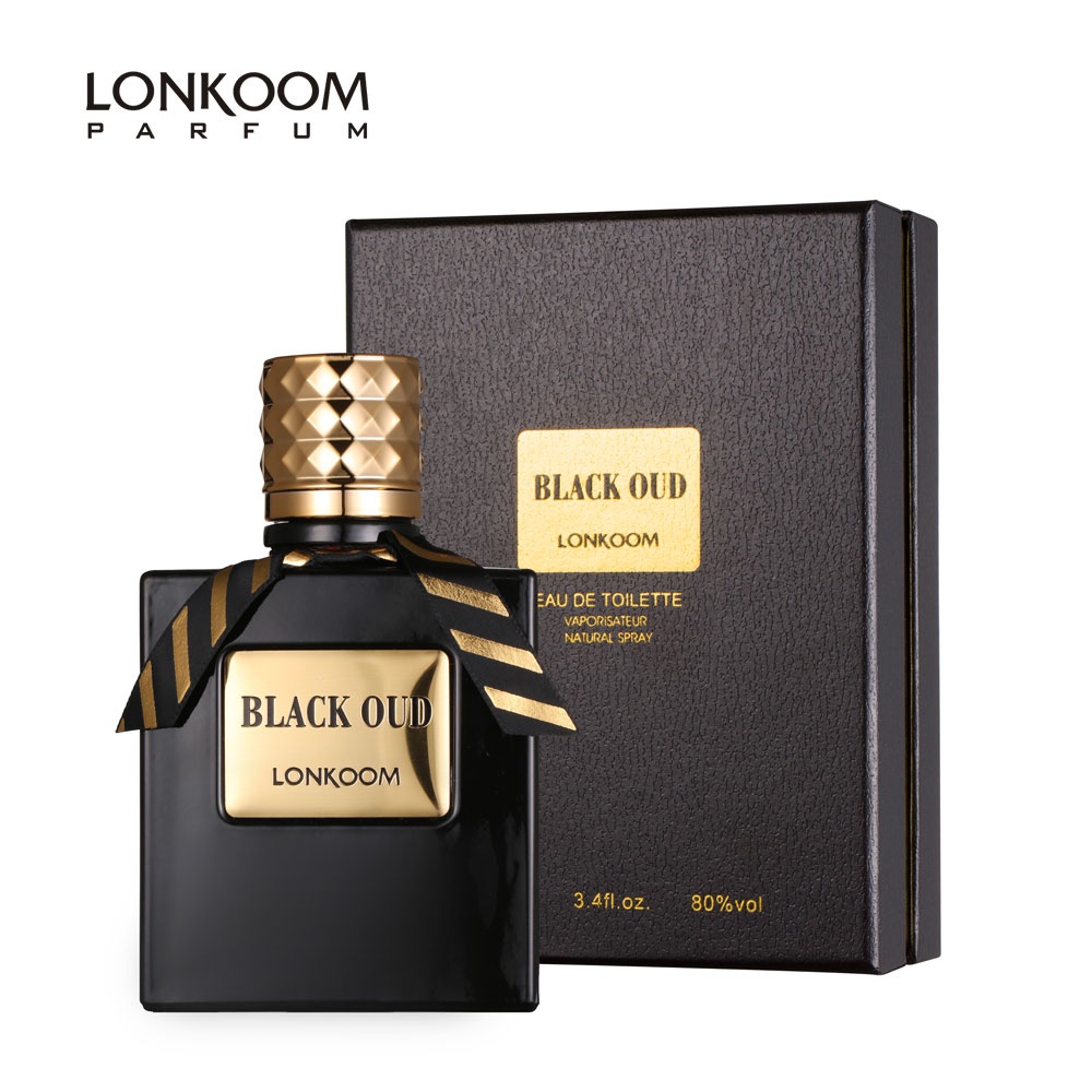 LONKOOM BLACK/ROSE OUD 100ML PARFUM MEN WOMEN TAHAN LAMA UNISEX