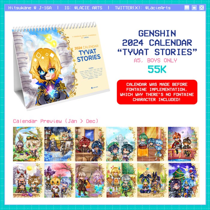 Jual Genshin Impact 2024 Calendar Shopee Indonesia