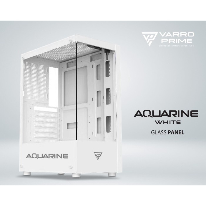 Jual Casing Komputer Varro Prime Aquarine + 3 Fan RGB - Mid Tower Case ...
