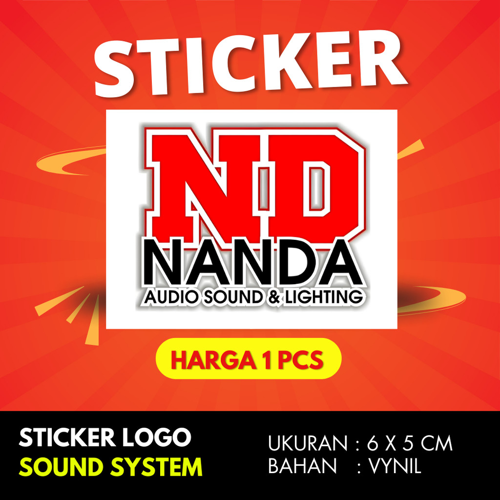 Jual Sticker sound system ND NANDA AUDIO BAHAN VYNIL ANTI AIR PREMIUM ...