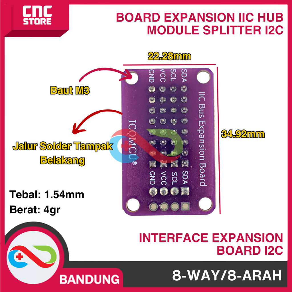 Jual IIC HUB Modul Splitter I2C Hub Antarmuka Papan Ekspansi Board ...