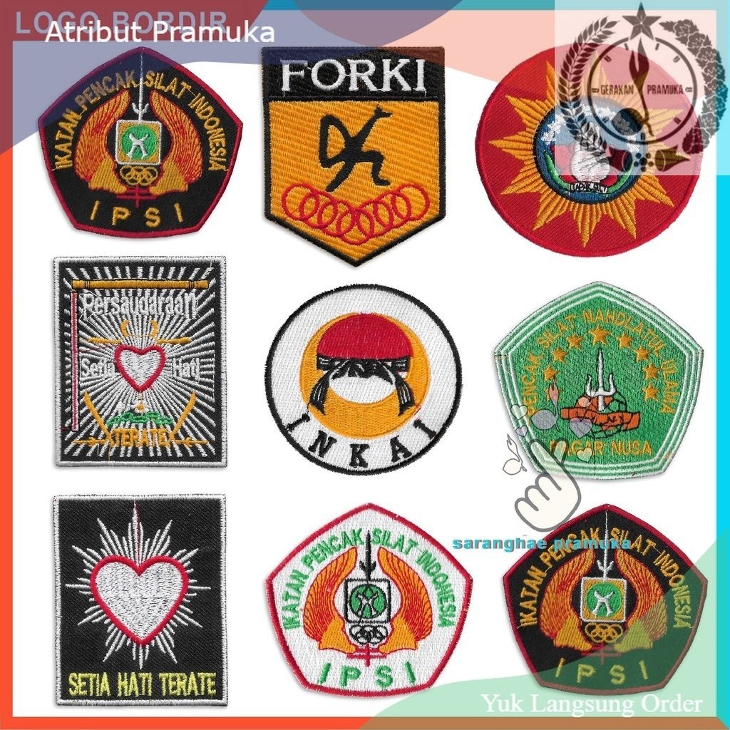 Jual Bordir Bedge Bet Emblem Atribut Logo PSHT Bordir Ipsi Pencak Silat ...