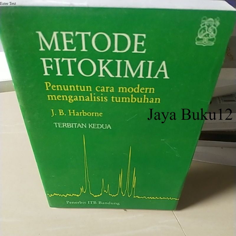 Jual Buku Metode Fitokimia Penuntun Cara Modern Menganalisis Tumbuhan By J B Harborne Shopee