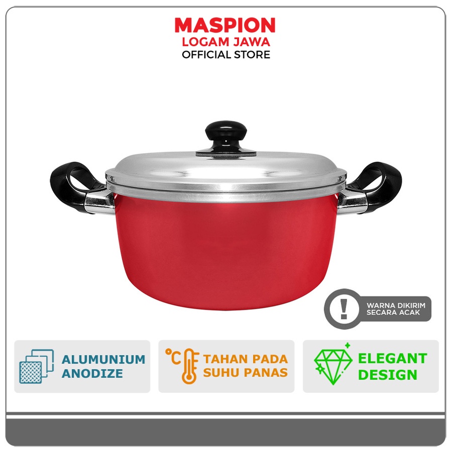 Dutch Oven Maslon Ebonit Handle Glass Cover – Maspion Logam Jawa