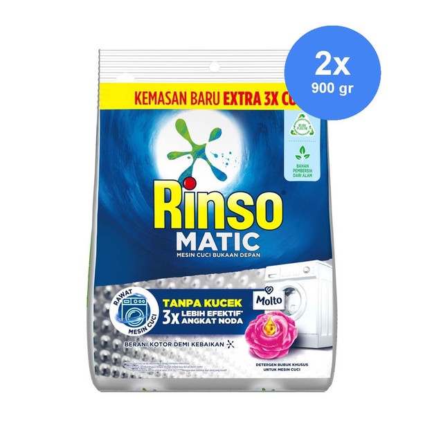 Jual Rinso Matic Deterjen Bubuk Detergen Mesin Cuci Bukaan Depan 3X ...