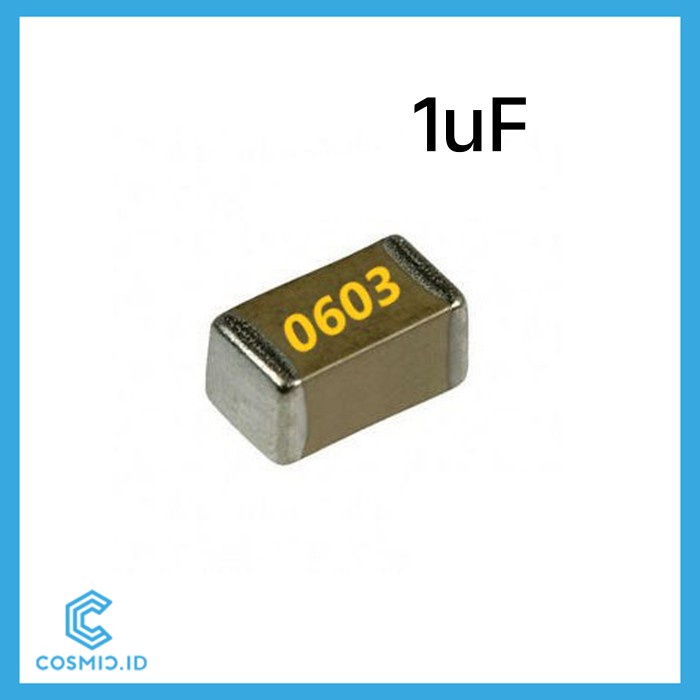 Jual Capacitor 1uF 1 uF 0603 Kapasitor microFarad SMD | Shopee Indonesia