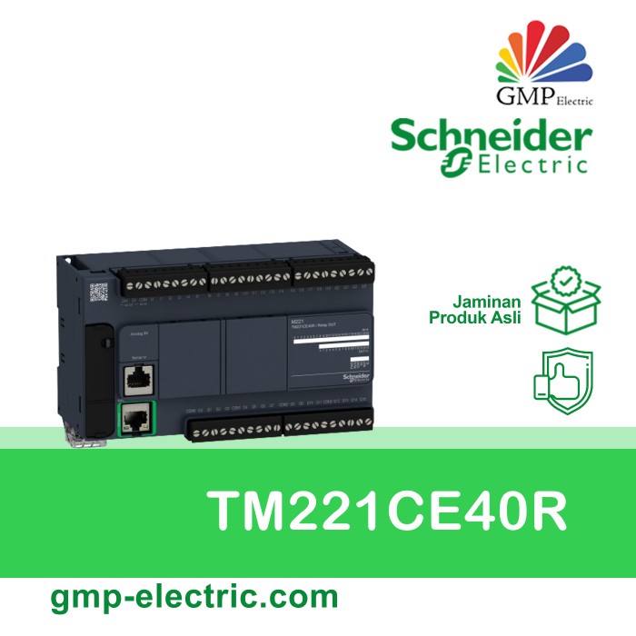 Jual TM221CE40R Modicon M221 PLC Schneider 40 I/O Relay Output Ethernet