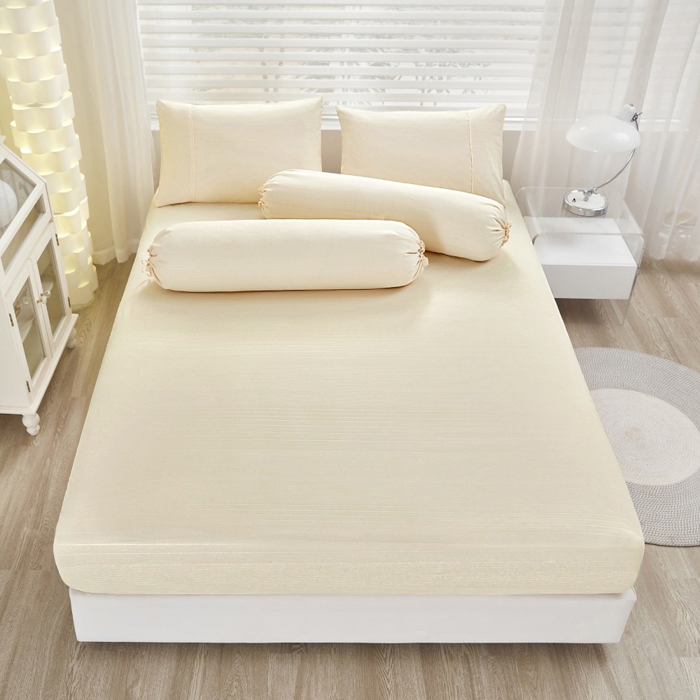 Jual Informa Set Seprai Microfiber Emboss Krem King Queen Single ...