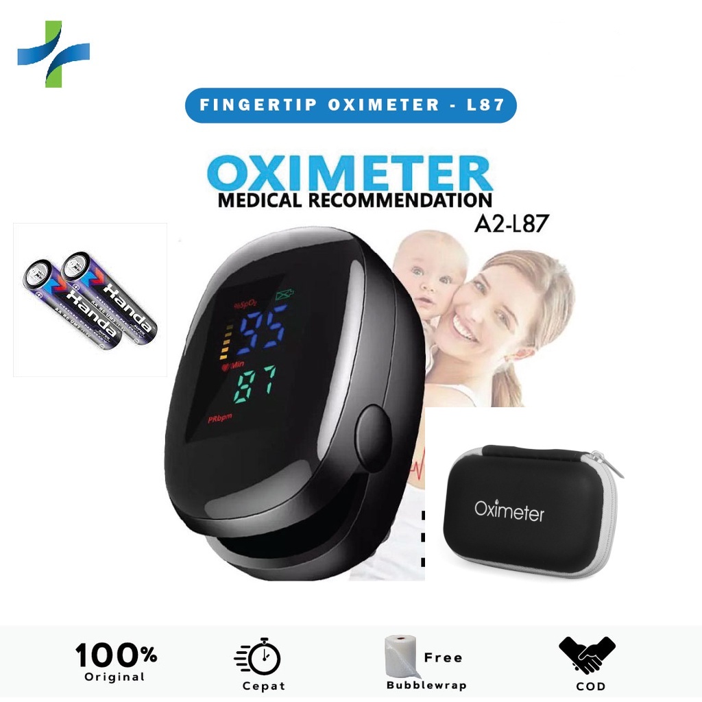Jual Paket Fingertip Oximeter A2 L88 Pulse Oximeter/Ukur Detak Jantung