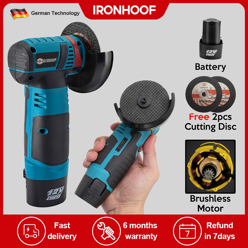 Jual Ironhoof Brushless Angle Grinder Mesin Gerinda Tangan Alat Pemotong Alat Listrik Shopee