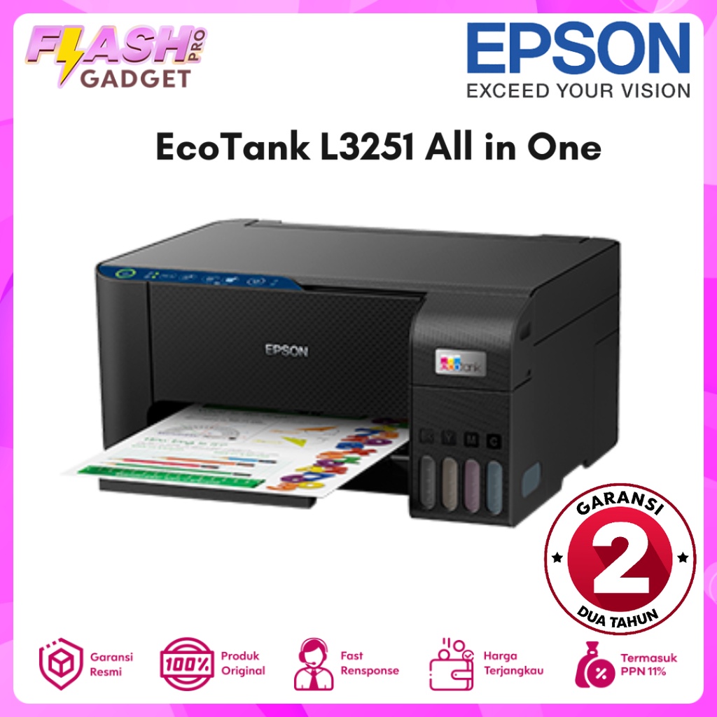 Jual Printer Epson L3251 Ecotank Print Scan Copy Wi Fi New Garansi Resmi Shopee Indonesia 9255