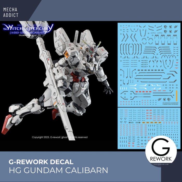 Jual Water Slide Decal HG Gundam Calibarn by G-rework - Original ...