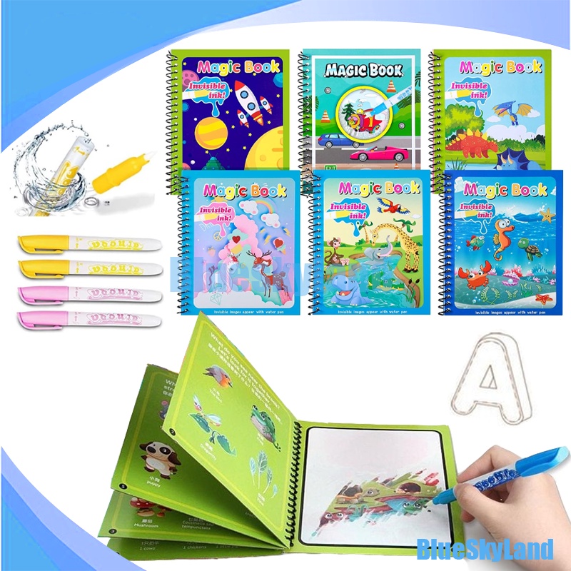 Jual Magic Water Drawing Painting Book Buku Gambar Mewarnai Mainan Edukasi Magic Water Book