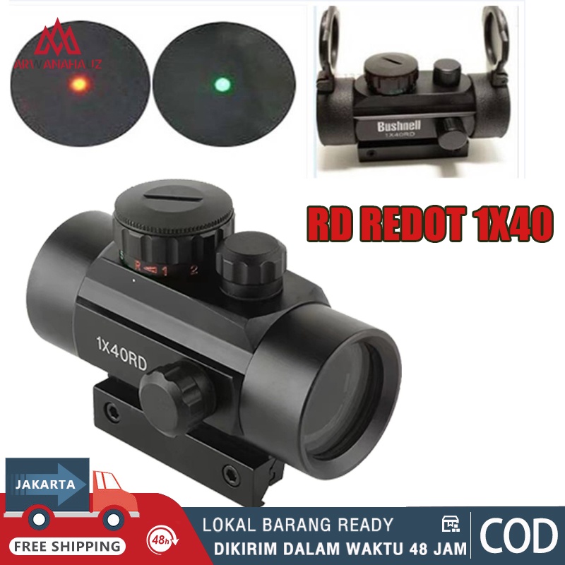 Jual Reddot Rdl Bushnell reddot 1x40 green dot holosight metal RD / Red ...