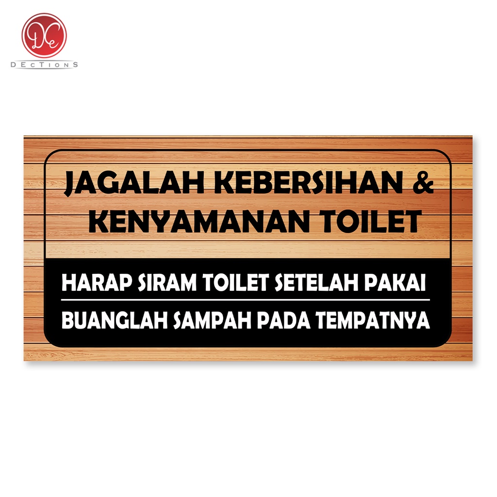 Jual Dections Quote Hiasan Dinding Ajakan Jaga Kebersihan Toilet