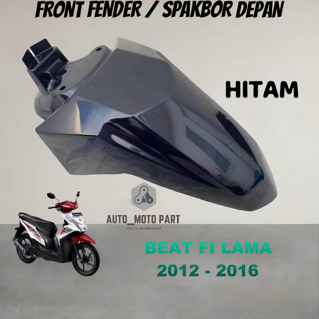 Jual Front fender spakbor depan honda beat fi lama K25 hitam merah