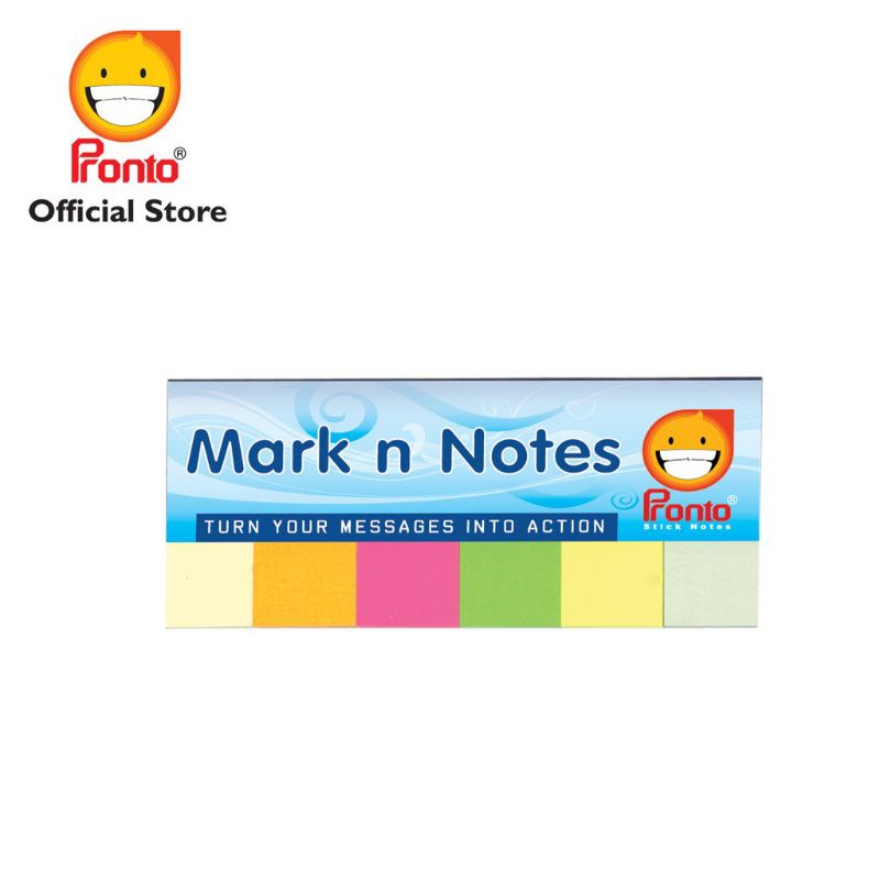 Jual Memo & Sticky Notes Pronto Mark & Notes 6 warna (1set) | Shopee ...
