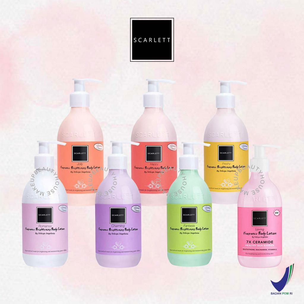 Jual SUNSKINGLOW SCARLETT WHITENING Body Lotion Series Romansa Fantasia Charming Freshy