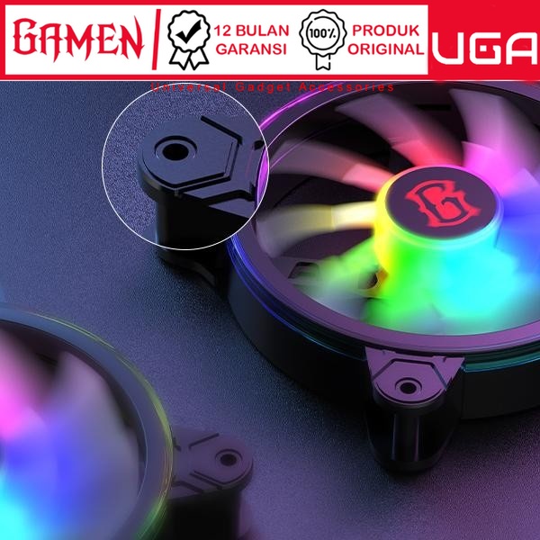 Jual GAMEN GCF300 Gaming Fan Case RGB PC Komputer Kipas Casing PC ...
