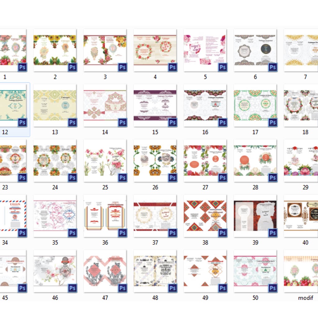 Jual 350+ Desain Undangan Premium Siap Edit Format CDR | Shopee Indonesia