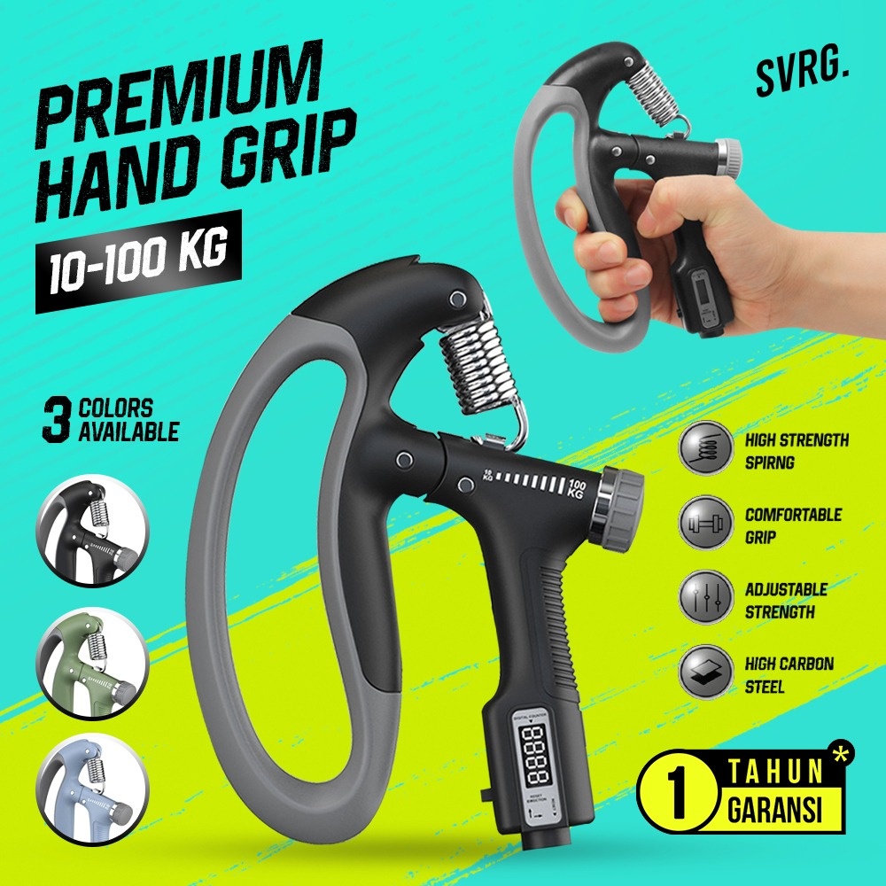 Jual SVRG. Premium Handgrip Olahraga Otot Tangan Hand Grip 10 100