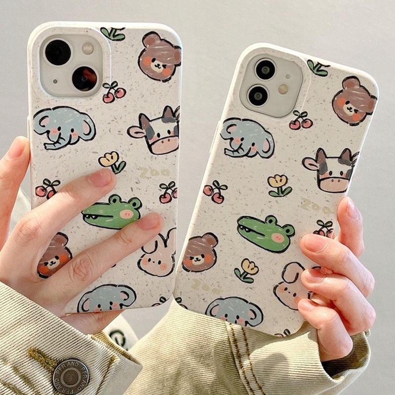 Jual Casing iPhone Ponsel Hewan Kartun Degradasi Penuh Tangkai Gandum ...