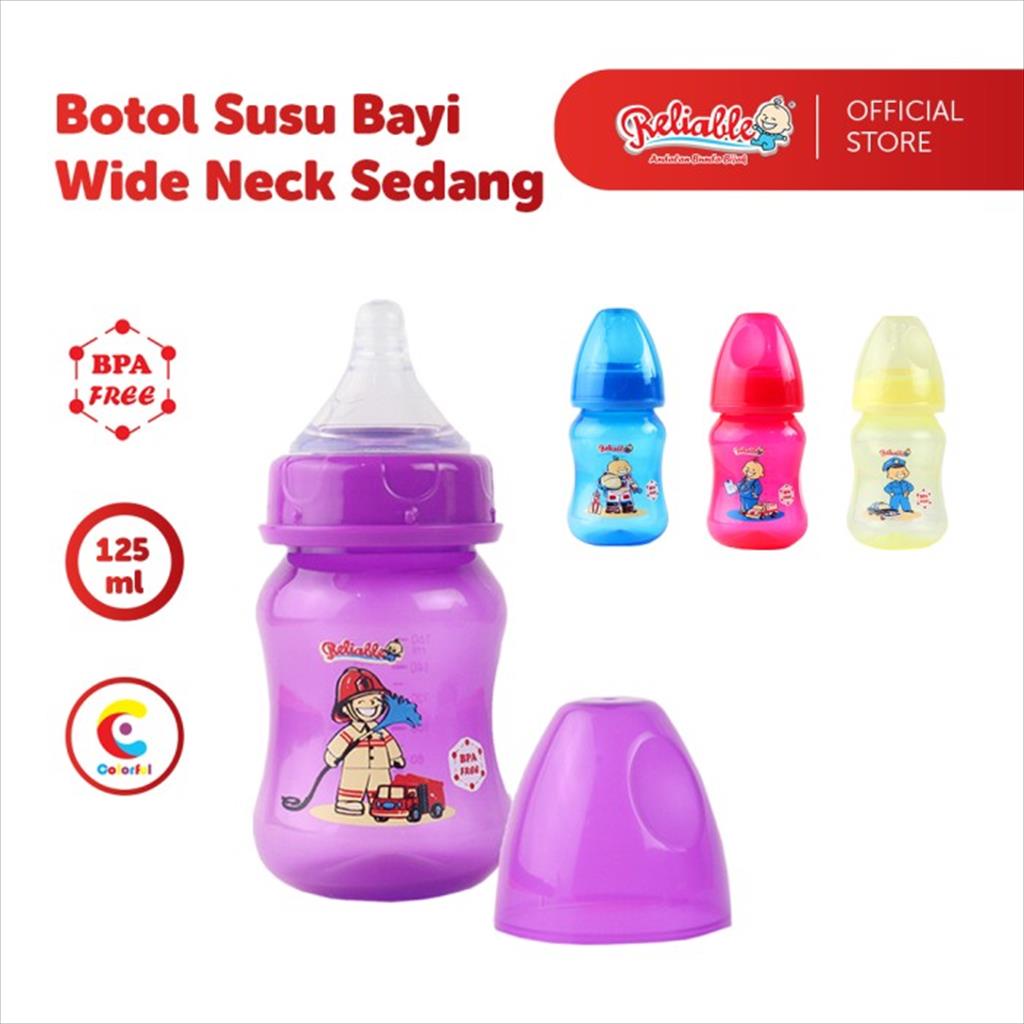 Jual Reliable Botol Susu Bayi Wide Neck Warna Anti Kolik - 160 ml