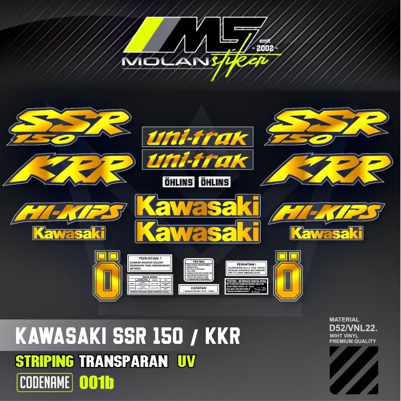 Jual Decal Sticker Striping Variasi Transparan Uv Ninja SSR 150 ...