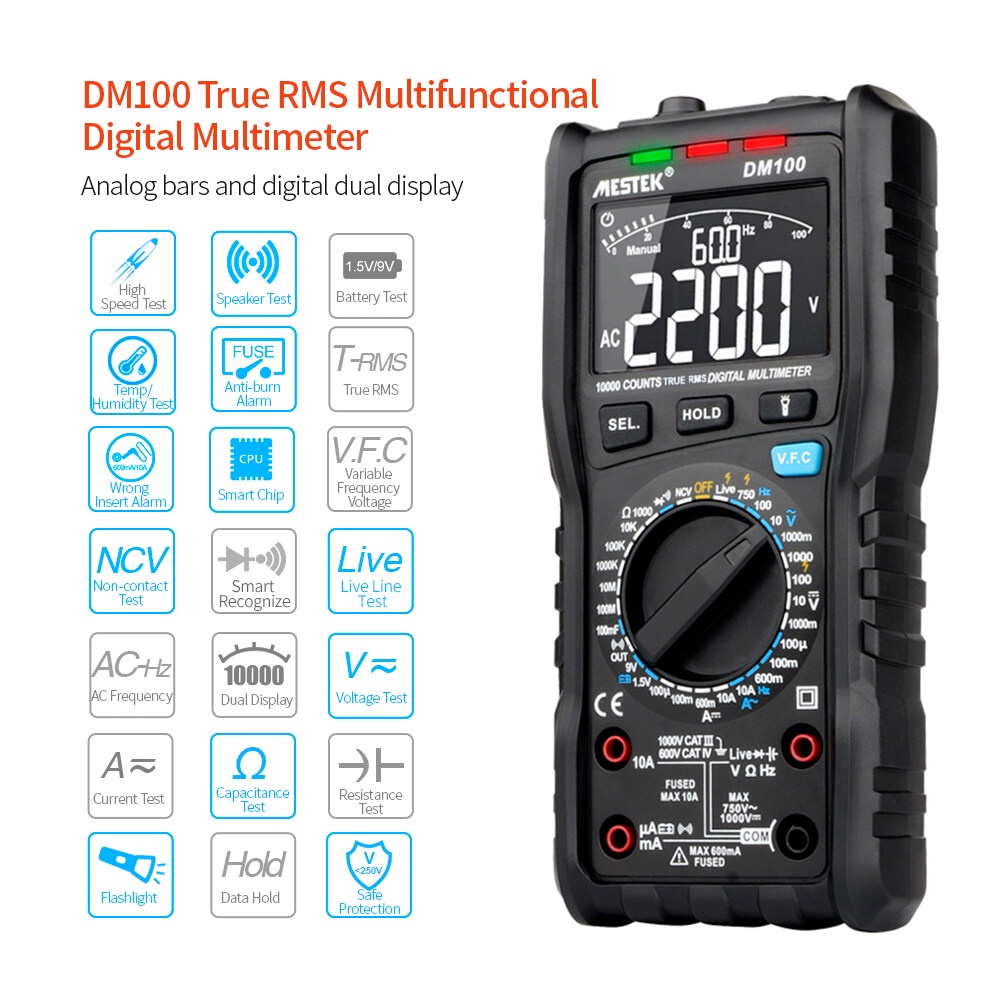 Jual Multimeter Digital Multifungsi Pengukur Arus Tegangan Ac Dc