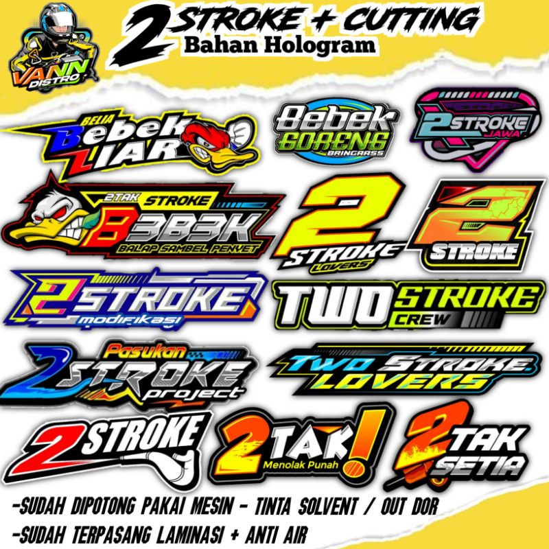 Jual stiker 2 tak / 2 stroke / two stroke / stiker fiz r / stiker rx ...
