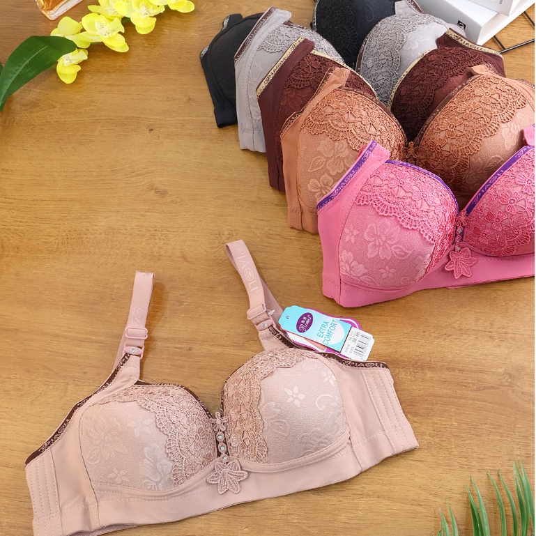 Jual Bra Wanita Tanpa Kawat Renda | BH Piaoli Breatheable | Cup Standar ...