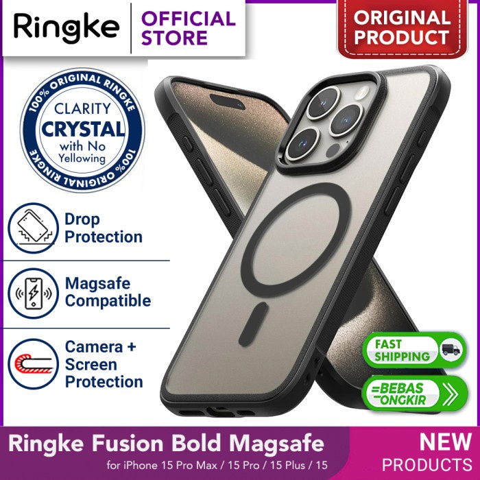 Ringke Fusion Bold Hülle Für IPhone 15 Pro – Vergilbungsfrei, Rutschfester Griff, Stoßfest