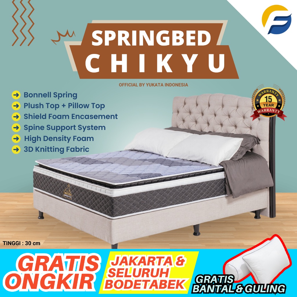 Jual FURNICA CHIKYU PREMIUM SPRING BED SPRINGBED KASUR LANTAI YUKATA INOAC 100 ORIGINAL