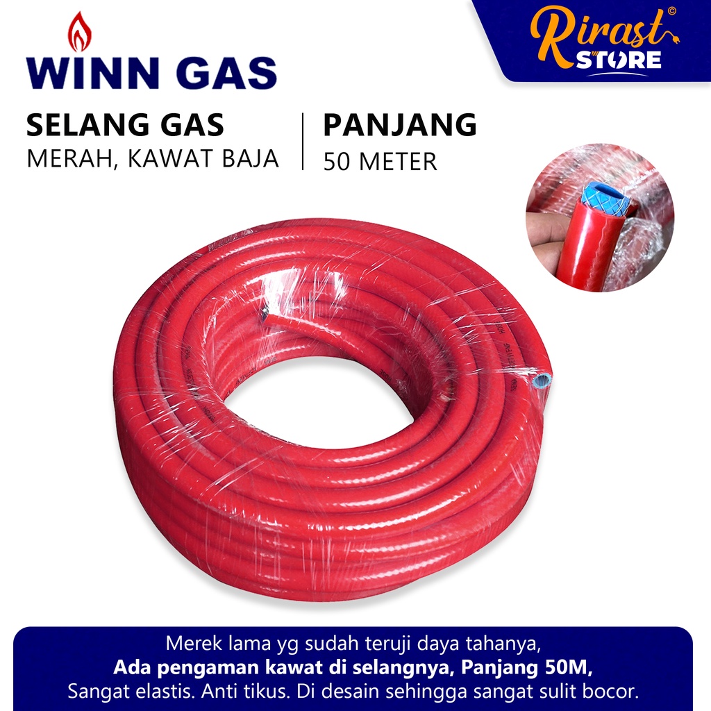 Jual Rirast Store - WINGAS Selang Gas Lpg Lapis Kawat Baja Panjang 50 ...