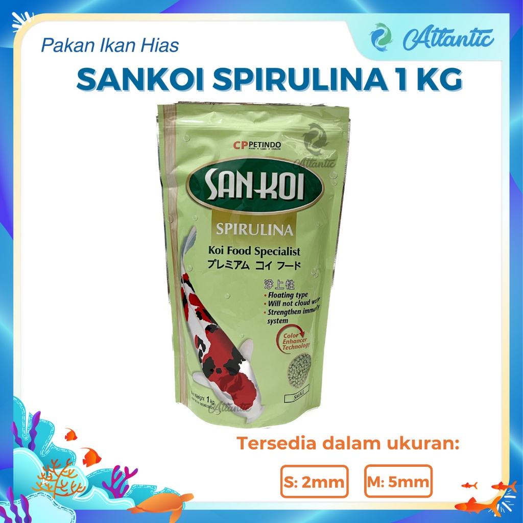 Jual San Koi Sankoi Spirulina 1 Kg Koi Food Pakan Ikan Koi 1kg | Shopee ...