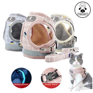 Tali Hewan Peliharaan Harness Tali Kucing Harness Tali Tuntun Rompi Aksesoris Hewan