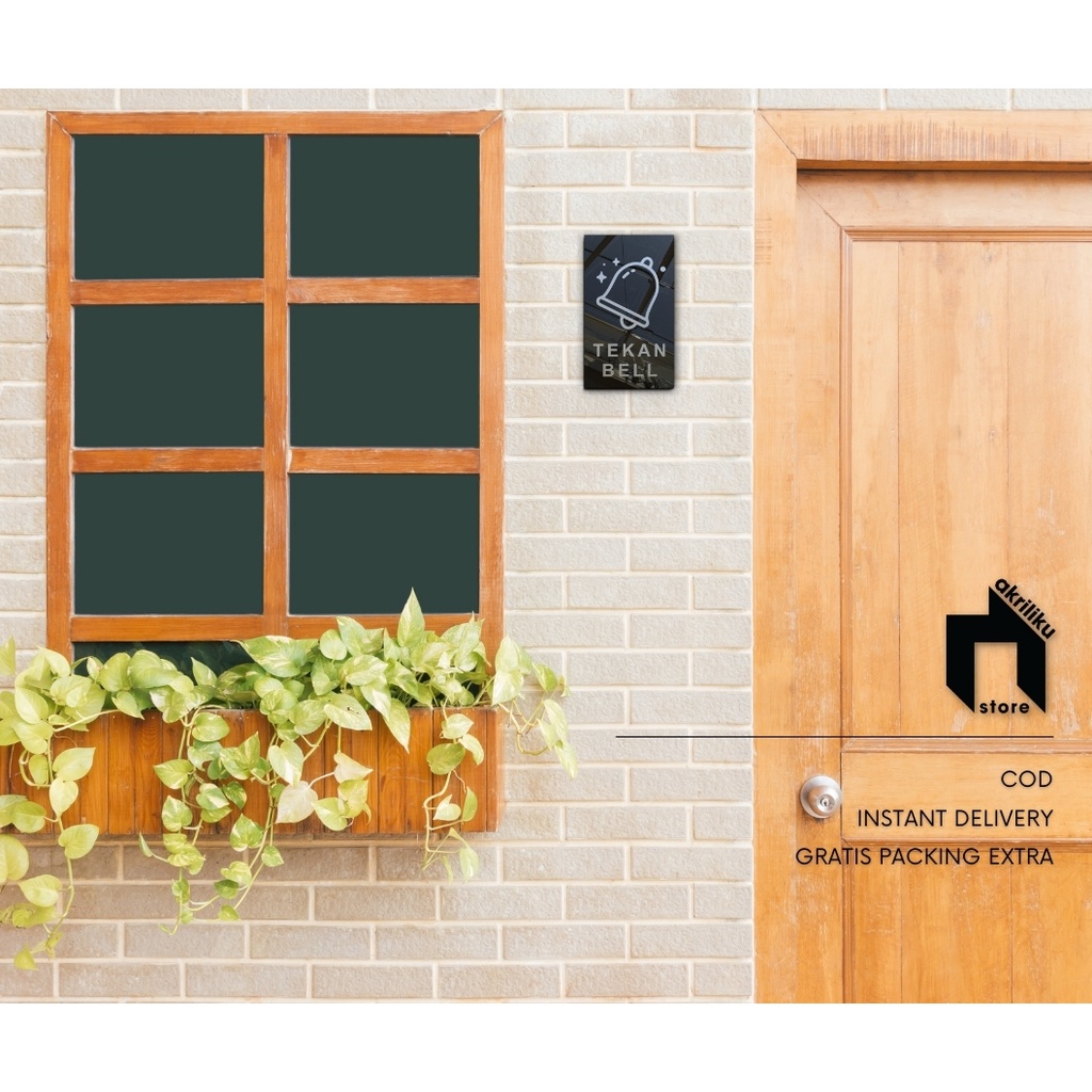 Jual Sign Mini Tekan Bell Akrilik 12x7 | Label Bell/ BELL SIGN/ DOOR ...