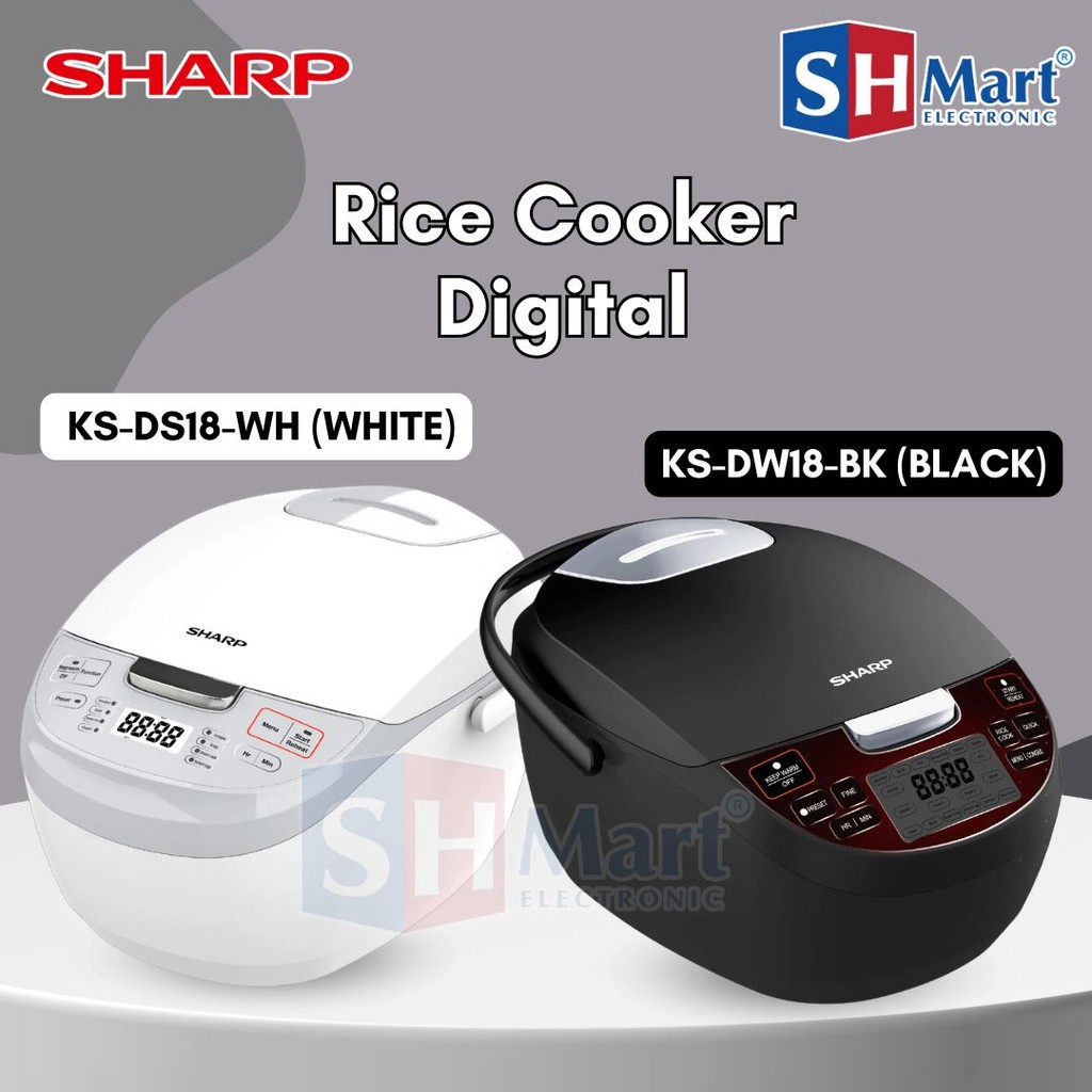 Jual RICE COOKER SHARP 1,8 LITER KS-DW18-BK / KS-DS18-WH PENANAK NASI ...