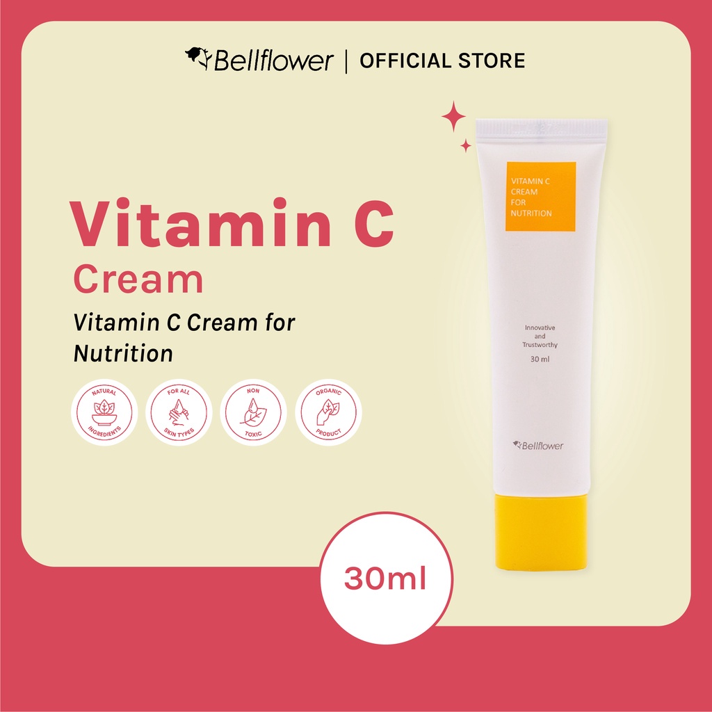 Jual BELLFLOWER Vitamin C Cream for Glowing Skin with 4 Niacinamide (30ml) Shopee Indonesia