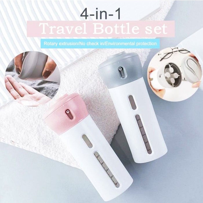 Jual Botol Travel Kit Set 4 In 1 Dispenser Shampo Sabun Hand Body ...