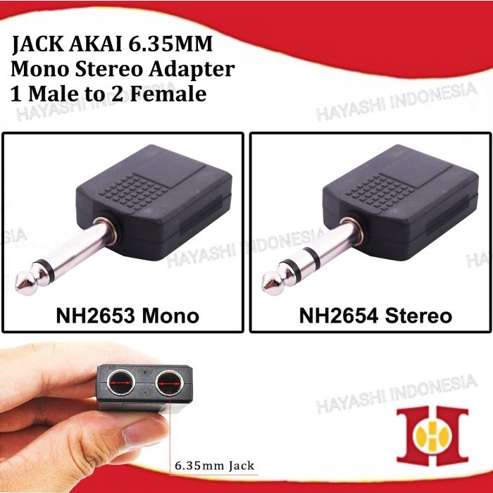 Jual Sambungan Jack Cover Akai To Akai Mono Stereo Splitter Mic