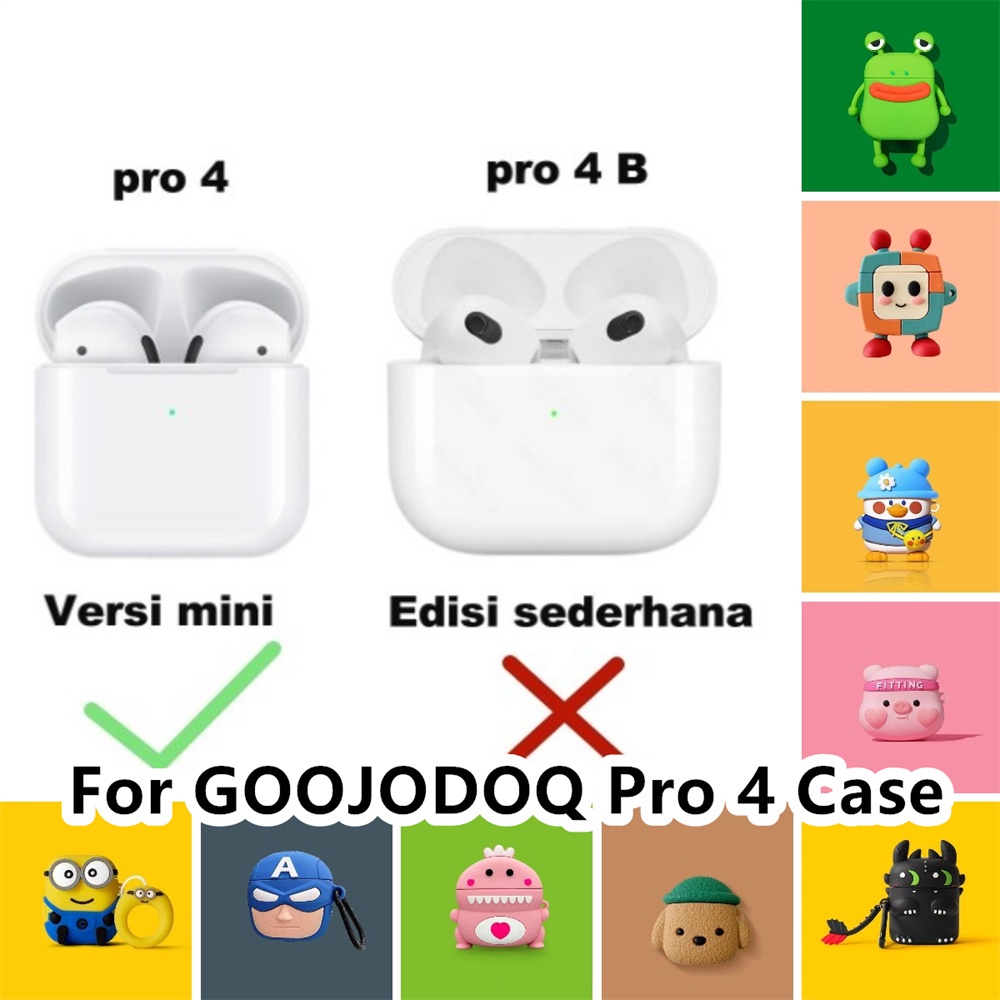 【inovasi】Untuk GOOJODOQ Pro Case Kartun Kreatif Hiu Soft Silicone  Earphone Case Cover
