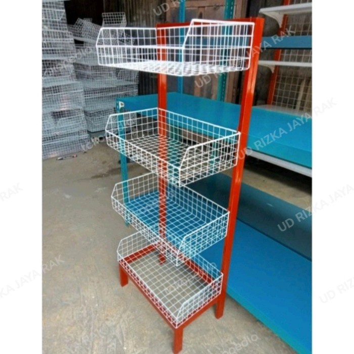 Jual Rak ciki toko warung Chiki Snack serbaguna ukuran kecil 4 susun ...