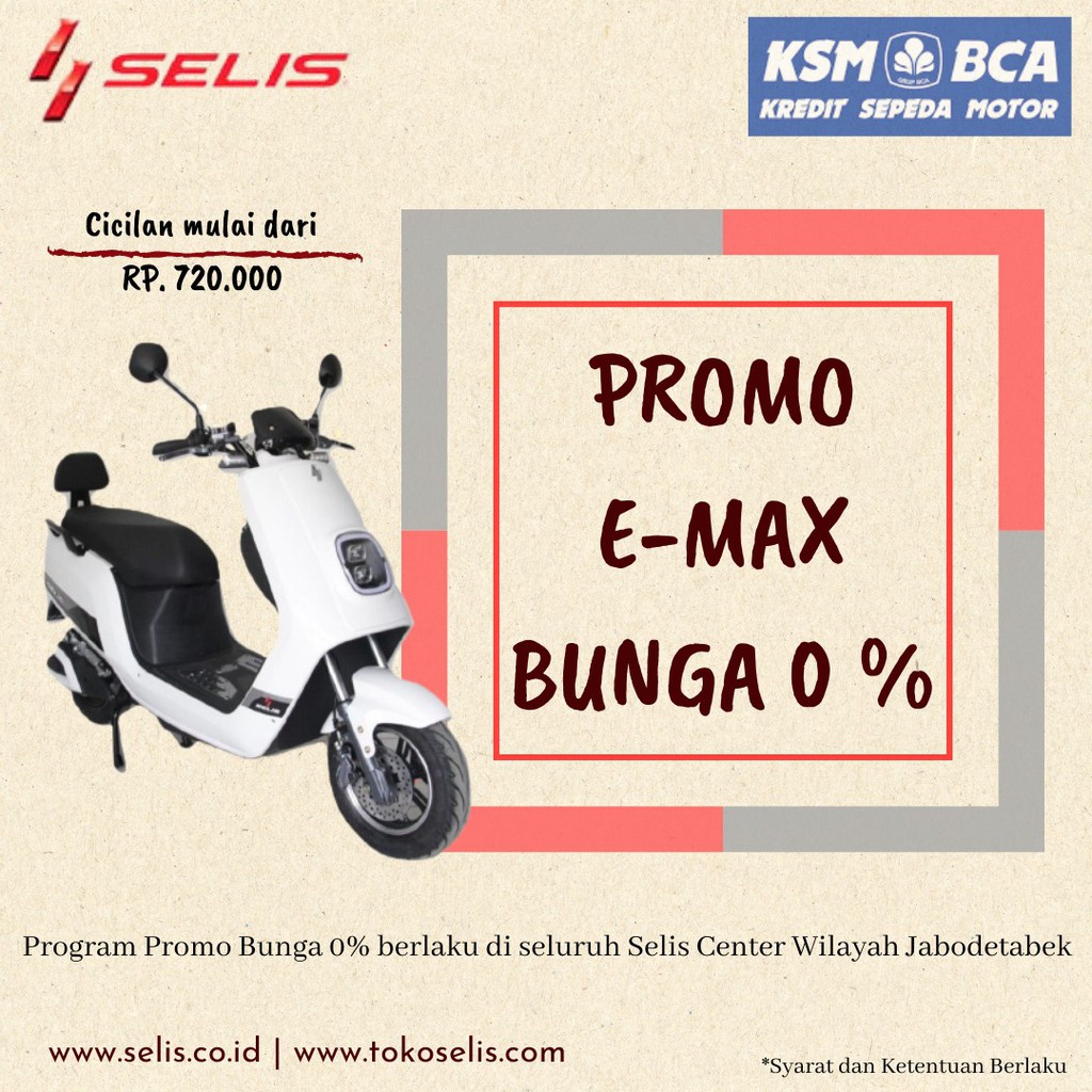 Jual Spesial Promo Motor Listrik Selis Tipe E Max On The Road Sla